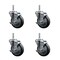 Service Caster 4 Inch Thermoplastic  Rubber Wheel Swivel 34 Inch Threaded Stem Caster Set with Brake SCC SCC-TS20S414-TPRB-TLB-34212-4 - alternate 1